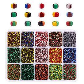 Opaque Colours Seep Glass Beads, Round Seed Beads