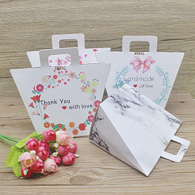 Прямоугольный складной креативный подарочный пакет из крафт-бумаги, свадебная сумка