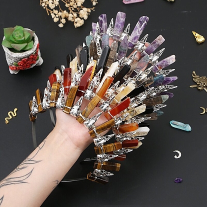 Обручи для волос из натуральных камней, аксессуары для волос для женщин и девочек