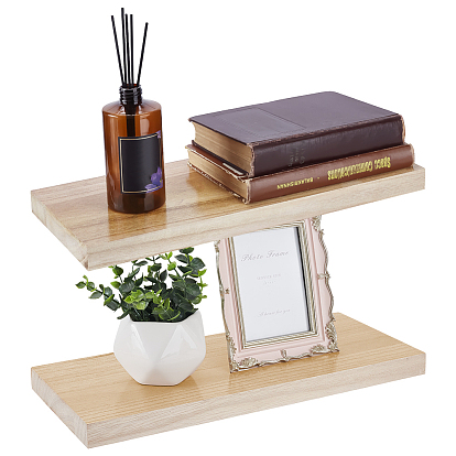 Прямоугольная деревянная настенная полка для хранения