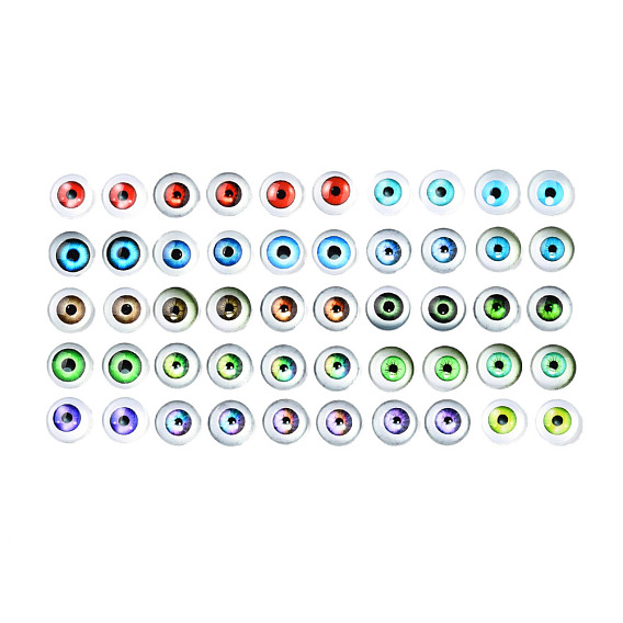 Half Round/Dome Dragon Eye Pattern Glass Flatback Cabochons for DIY Projects