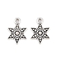 Сплавочные подвески тибетского стиля, рождественские снежинки