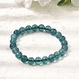 8MM Natural Blue Fluorite Round Beaded Stretch Bracelets for Women