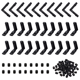 30 шт. алюминиевые L-образные угловые соединители с пазами, с 60шт. винтами из сплава