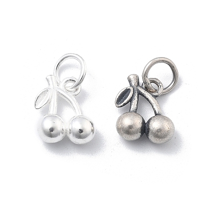 925 подвески в виде вишен из стерлингового серебра, с перемычками и 925 штампом