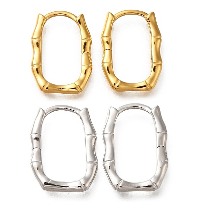 925 серьги из серебра из серебра, прямоугольник с бамбуком