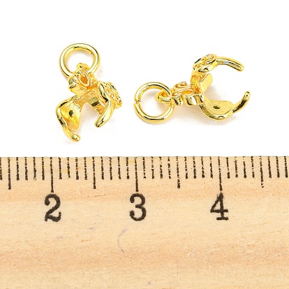 Brass Micro Pave Cubic Zirconia Pinch Bails, Long-Lasting Plated, Lead Free & Cadmium Free