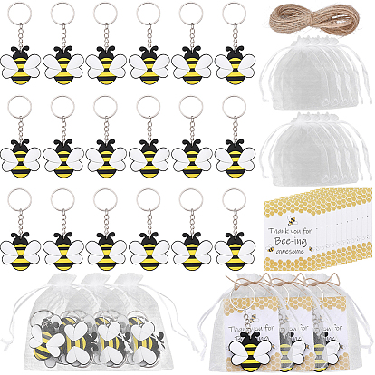 20шт. ПВХ подвески-брелоки, с брелоки железа, платина, 20шт. ценников из крафт-бумаги, 20 подарочные пакеты из органзы с кулиской., 10джутовый шнур