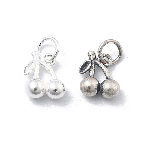 925 подвески в виде вишен из стерлингового серебра, с перемычками и 925 штампом