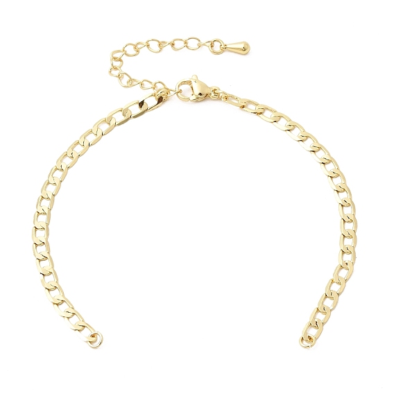 3.5мм латунная цепочка якорного плетения для изготовления браслетов, стойки покрытие, долговечный, без свинца и без кадмия