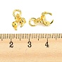 Brass Micro Pave Cubic Zirconia Pinch Bails, Long-Lasting Plated, Lead Free & Cadmium Free