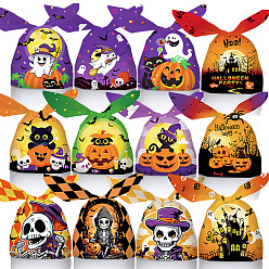 100Stück Plastiktüten für Halloween-Süßigkeiten in Kaninchenform, bedruckte Süßigkeiten-Geschenktüten