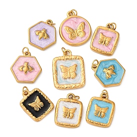 304 нержавеющей стальной эмали подвески, с целью перехода в кольце, ионное покрытие (ip), реальный 18 k позолоченный