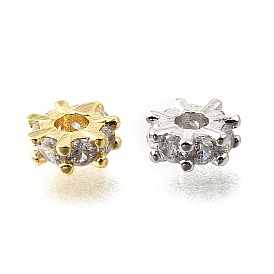 Латунные микропаве из прозрачного кубического циркония, снежинка, долговечный, без кадмия и без свинца, стойки покрытие