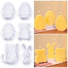 Пасхальные силиконовые формы, формы для свечей, формы для литья гипсовой смолы, белые