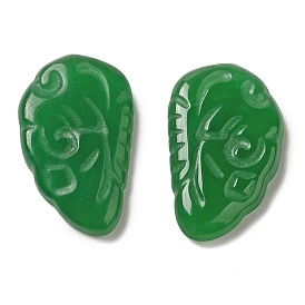 Dyed Natural Malaysia Jade Carved Cabochons, Wing