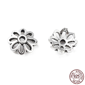 925 Sterling Silver Bead Caps, Flower