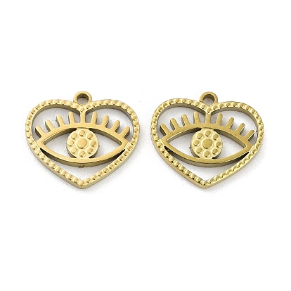 Ионное покрытие (ip) 316l подвески из хирургической нержавеющей стали, без никеля , сердце с очарованием глаз