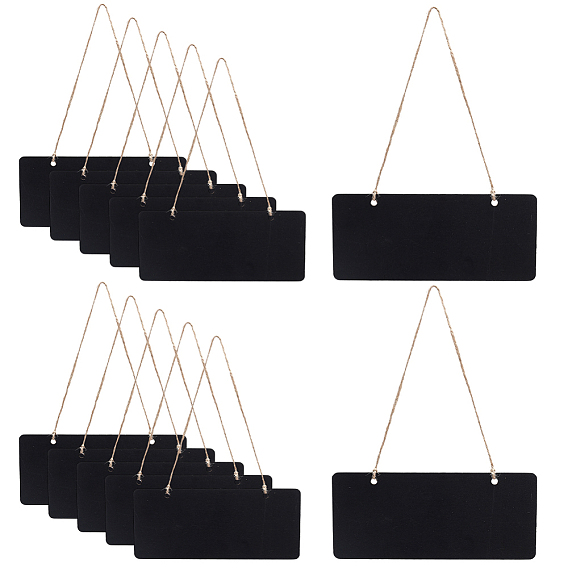 12наборы больших деревянных подвесок, доски для записей, с джутовой веревкой