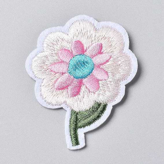Computerized Embroidery Cloth Iron on/Sew on Patches, Costume Accessories, Appliques, Flower