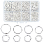1450 шт. 8 стили 304 соединительные кольца из нержавеющей стали, открытые кольца прыжок, металлические разъемы для поделок ювелирных изделий и брелков