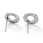304 Stainless Steel Stud Earring Findings, Flat Round
