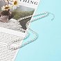 304 Stainless Steel Cuban Link Necklaces, with Brass Chain Extender