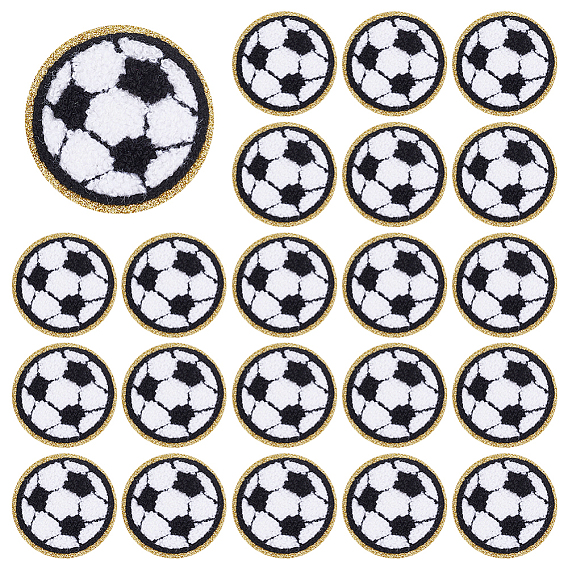 Glitter Trim Towel Embroidery Style Cloth Sew on Ornament Accessories, Football