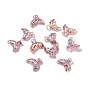 Transparent Resin Cabochons, Fishtail with Sequins