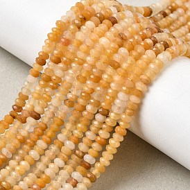 Природный Топаз нефрита бисер нитей, рондель, граненые