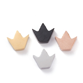 Ion Plating(IP) 304 Stainless Steel Charms, Crown