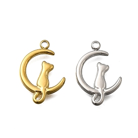 304 подвески из нержавеющей стали, Луна и кошка