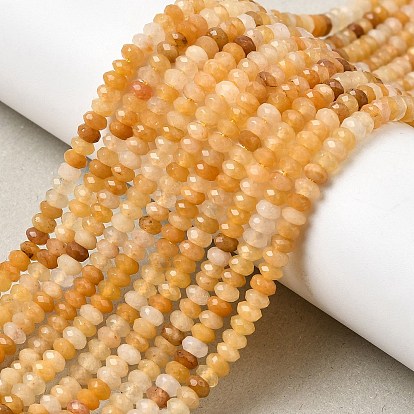 Природный Топаз нефрита бисер нитей, рондель, граненые
