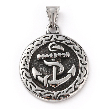 304 подвески из нержавеющей стали, с 201 защелкой из нержавеющей стали на поручнях, плоский круглый с подвеской в виде якоря