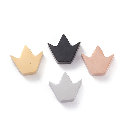 Ion Plating(IP) 304 Stainless Steel Charms, Crown