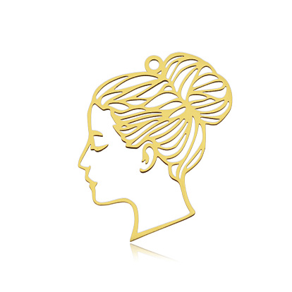 201 подвески из нержавеющей стали, лазерная резка, женщина