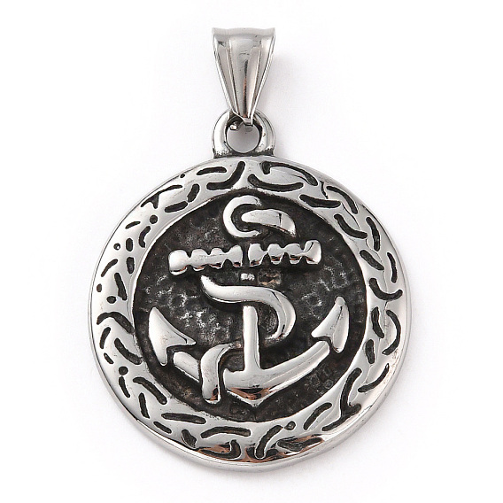 304 подвески из нержавеющей стали, с 201 защелкой из нержавеющей стали на поручнях, плоский круглый с подвеской в виде якоря