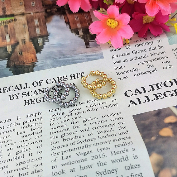 Стильные 304 круглые серьги-кольца из нержавеющей стали