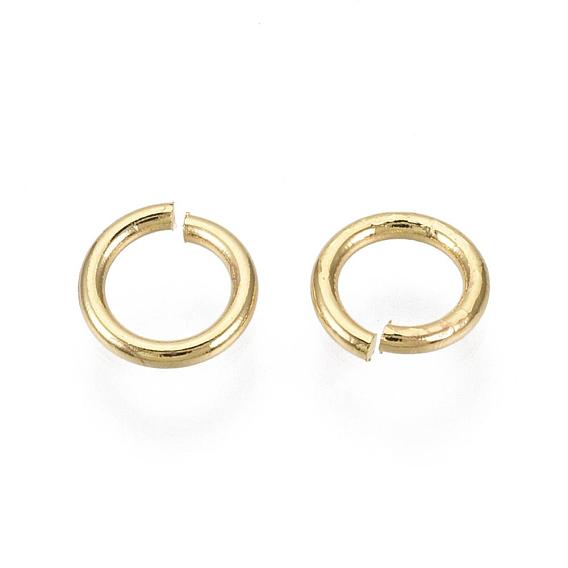Brass Open Jump Rings, Long-Lasting Plated, Nickel Free, Ring