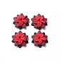 Handmade Polymer Clay Cabochons, Christmas, Flower