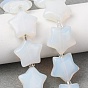 Opalite бисер пряди, звезда, с бисером