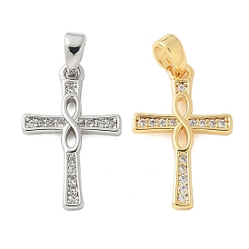 Латунные микро проложить кубического циркония подвески, без кадмия, без никеля и без свинца, крест прелести