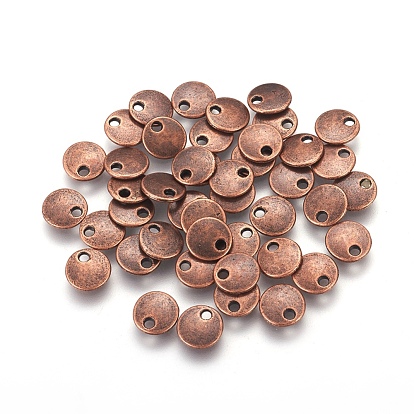 Alloy Pendants, Cadmium Free & Lead Free, Stamping Blank Tags, Flat Round, 8x1.5mm, Hole: 1.5mm