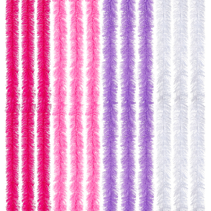 12Pcs 4 Colors Polyester Turkey Feather Strips, with 304 Stainless Steel Wire