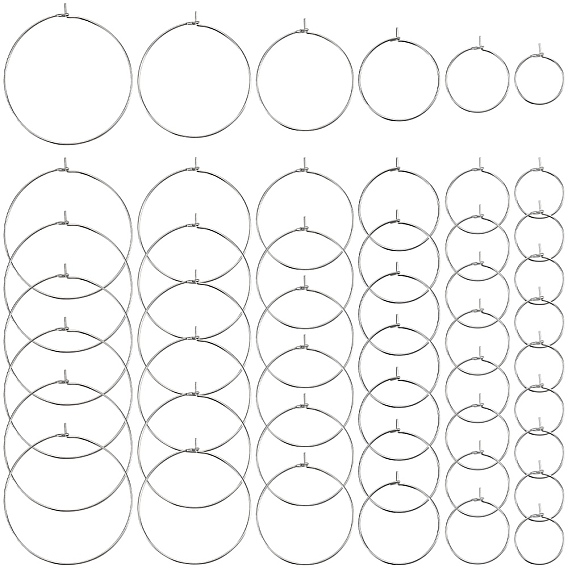 240 шт. 6 размер 316 хирургическая нержавеющая сталь бокалы подвески кольца, обручание серьги, DIY материал для баскетбола обруча серьги жены