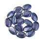 Natural Lapis Lazuli Beads Strands, Flat Oval