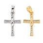 Латунные микро проложить кубического циркония подвески, без кадмия, без никеля и без свинца, крест прелести