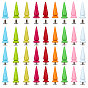 45Sets 9 Colors Zinc Alloy Rivets, with Iron Screw, Cone