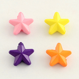 Opaque Acrylic Beads, Star, 11x11x5mm, Hole: 1.5mm, about 2660pcs/500g