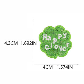 Saint Patrick's Day Clover Computerized Embroidery Cloth Iron on/Sew on Patches, Costume Accessories